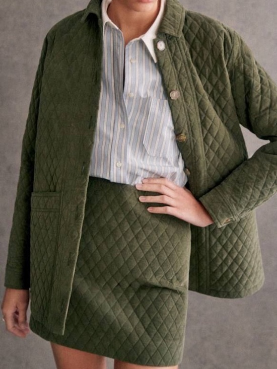 Sezane Jackets & Blazers - Sezane Will Jacket Quilted Olive Green Small NWT
